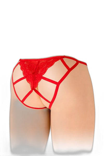 Culotte Ouverte Zoé Rouge - Séduction Coquine