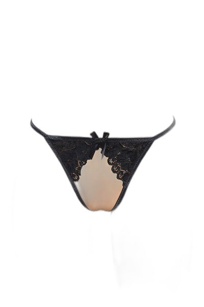 String Ficelle Ouvert Sandra Noir – Séduction Maximale