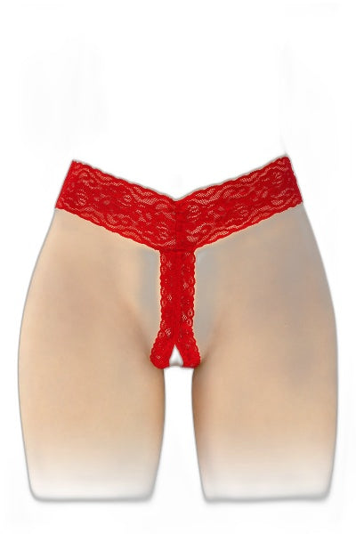 String Ouvert Anita Rouge - Séduction Assumée