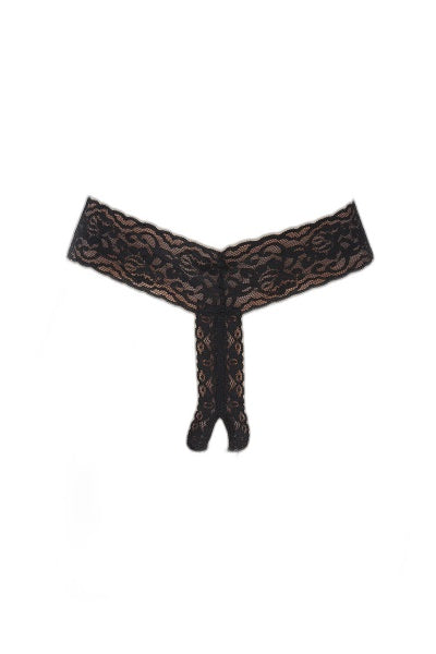 String ouvert Anita noir - Fashion Secret