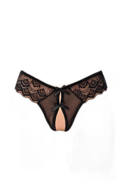 String ouvert Alicia noir — Fashion Secret - 1 | Voyage Sensuel