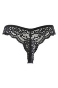 String brésilien noir V-10515 - Dentelle & tulle brodé Axami - 3