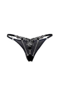 String Ouvert Noir à Strass Paris Hollywood - 2