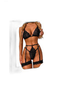 Ensemble 3 pièces dentelle noir — Séduction absolue - 2