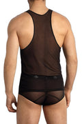 Débardeur Eros Tulle Noir - Séduction Masculine - 4