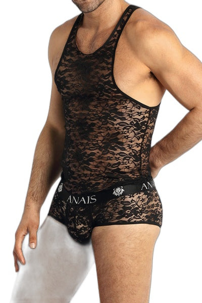 Débardeur Romance Anaïs for Men - Dentelle Noire Séduction - 1 | Voyage Sensuel