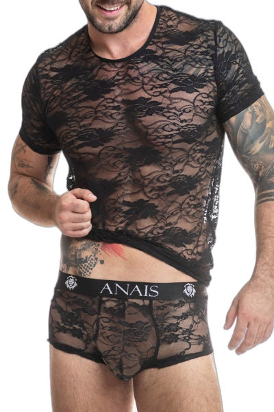 T-shirt Romance Anaïs for Men — Dentelle Noire Séduction - 1