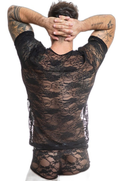 T-shirt Romance Anaïs for Men — Dentelle Noire Séduction