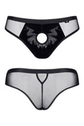 Slip Brésilien Ouvert Noir Regnes — Séduction Assumée - 2