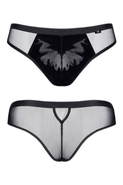 Slip Brésilien Noir Regnes — Séduction & Transparence
