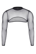 Crop Top Tulle Noir Transparent Regnes - 2