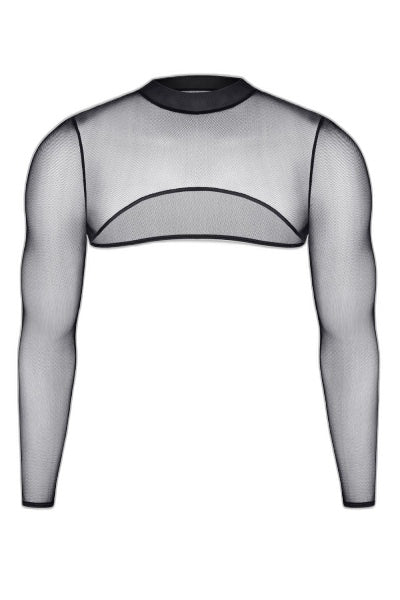 Crop Top Tulle Noir Transparent Regnes