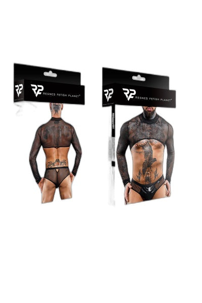 Crop Top Tulle Noir Transparent Regnes - 3 | Voyage Sensuel