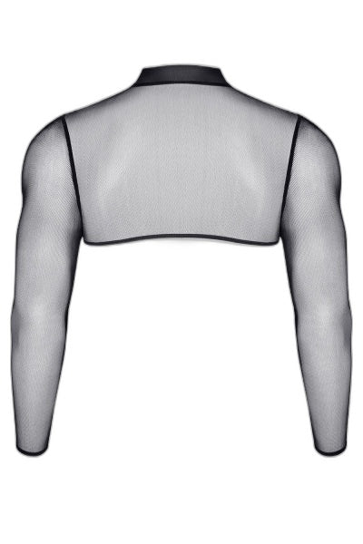 Crop Top Tulle Noir Transparent Regnes - 4