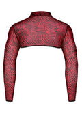 Crop Top Tulle Zébré Rouge Noir - Regnes Séduction - 4