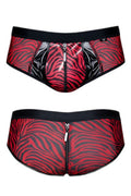 Shorty à zip en tulle zébré Regnes - Séduction audacieuse - 2