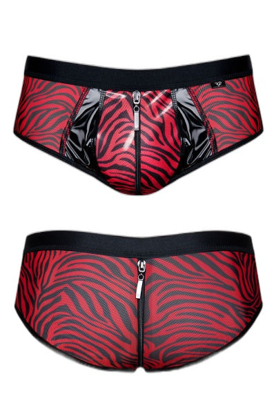 Shorty à zip en tulle zébré Regnes - Séduction audacieuse - 2