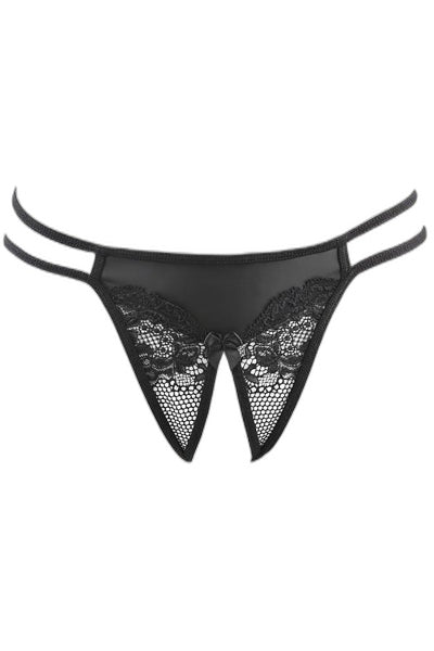 Culotte en dentelle ouvert – Noir – Axami