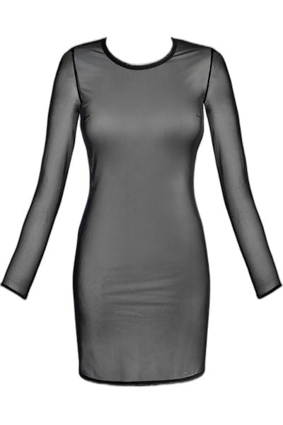 Robe élégant sexy en tulle transparent – Noir – Axami