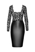 Robe Euphoria F295 Wetlook & Dentelle Noir HandMade - 2