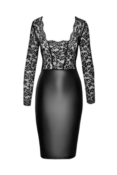 Robe Euphoria F295 Wetlook & Dentelle Noir HandMade - 2 | Voyage Sensuel