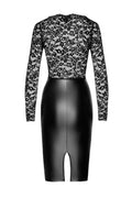 Robe Euphoria F295 Wetlook & Dentelle Noir HandMade - 3