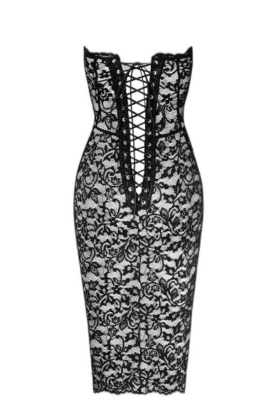 Robe Corset Catalyst F301 Dentelle - Noir HandMade - 3 | Voyage Sensuel