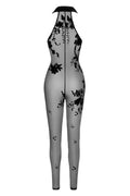 Combinaison Zippée Ego F315 Tulle Floqué Noir - 3