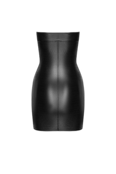Mini robe bustier wetlook effet croco Wild F317 - 3