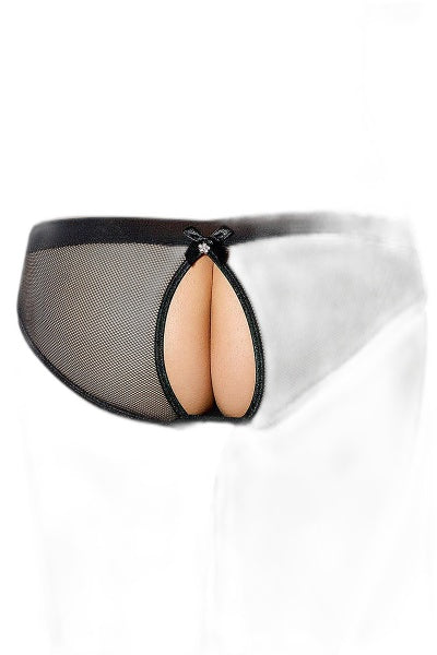 Culotte Ouverte Résille Noire Paris Hollywood