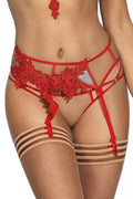 Porte-jarretelles Axami rouge V-8862 — Séduction raffinée - 1