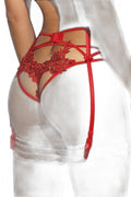 String Axami V-8868 : Tulle et Broderie Rouge Séduction - 4