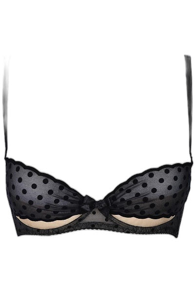 Soutien-gorge en tulle transparent – Noir – Axami