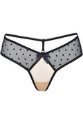 String noir V-9058 Axami — Tulle et nœud de satin - 2