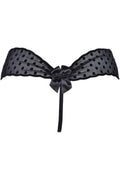 String noir V-9058 Axami — Tulle et nœud de satin - 3