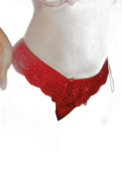 String brésilien V-9698 Axami rouge : séduction raffinée - 1