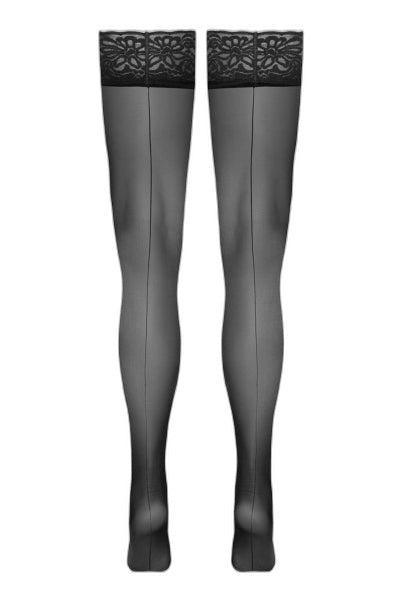 Bas autofixants noir Hold up 3 - Séduction garantie - 2