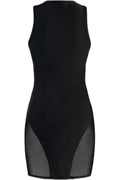 Robe Moulante Noire Audacieuse V-10619 Axami - 3