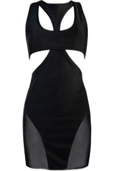 Robe Moulante Noire Audacieuse V-10619 Axami - 4 | Voyage Sensuel