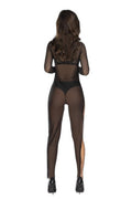 Robe Longue Transparente Noire Axami V-10679 - 5