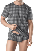 T-shirt Aegis Gris-Vert — Lingerie Sexy pour Homme - 1