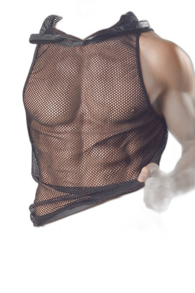 Hoodie Ares - Débardeur Mesh Noir Séduction Homme