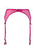 Porte-jarretelles Rose Axami — Tulle et Broderies Fuchsia - 3