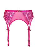 Porte-jarretelles Rose Axami — Tulle et Broderies Fuchsia - 4