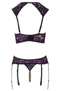 Ensemble lingerie ouverte violet Cotelli - Séduction audacieuse - 4