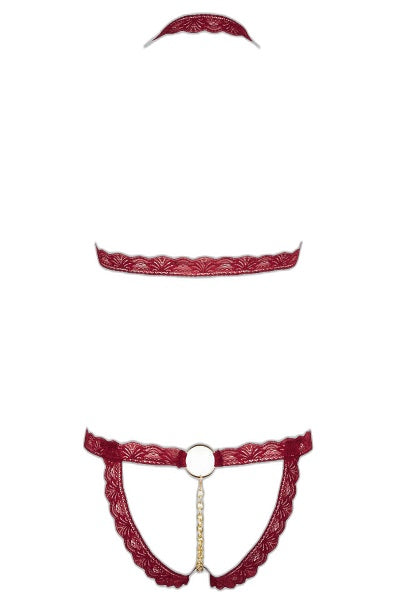 Ensemble String Ouvert Bordeaux & Seins Nus Cottelli - 4 | Voyage Sensuel