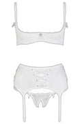 Ensemble lingerie 3 pièces ouvert blanc - Cottelli - 2