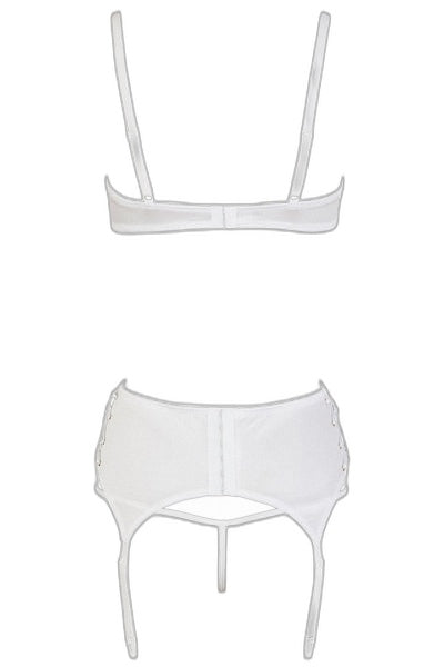 Ensemble lingerie 3 pièces ouvert blanc - Cottelli - 4 | Voyage Sensuel