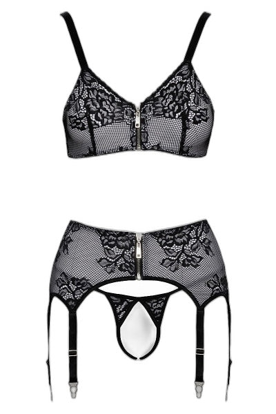 Ensemble coquin ouvert 3 pièces gris Cottelli