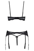 Ensemble lingerie ouverte noir Cotelli - Séduction totale - 4